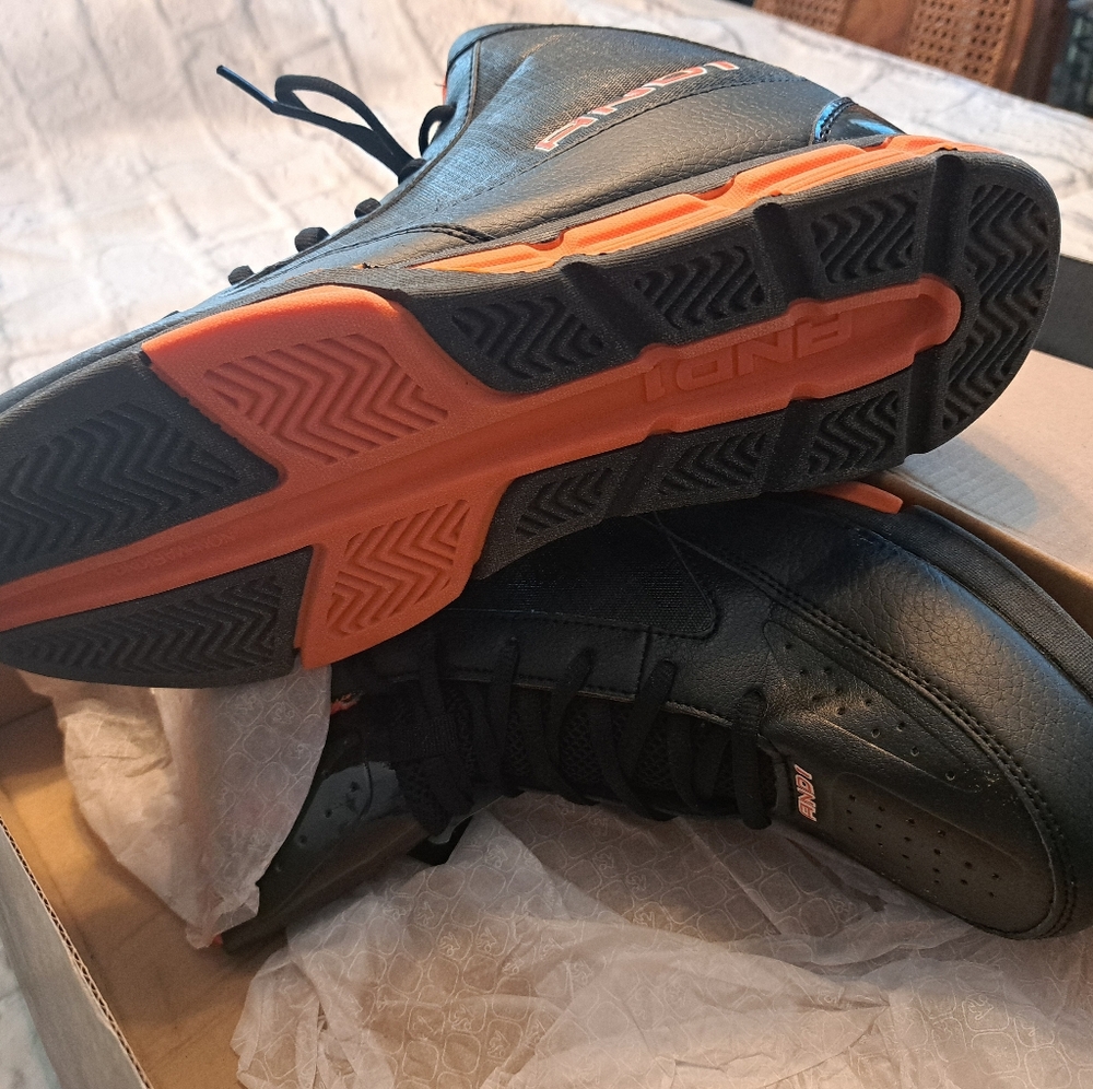 AND1 Blitz Black and Orange High-Top Sneakers - Picture 3 of 5